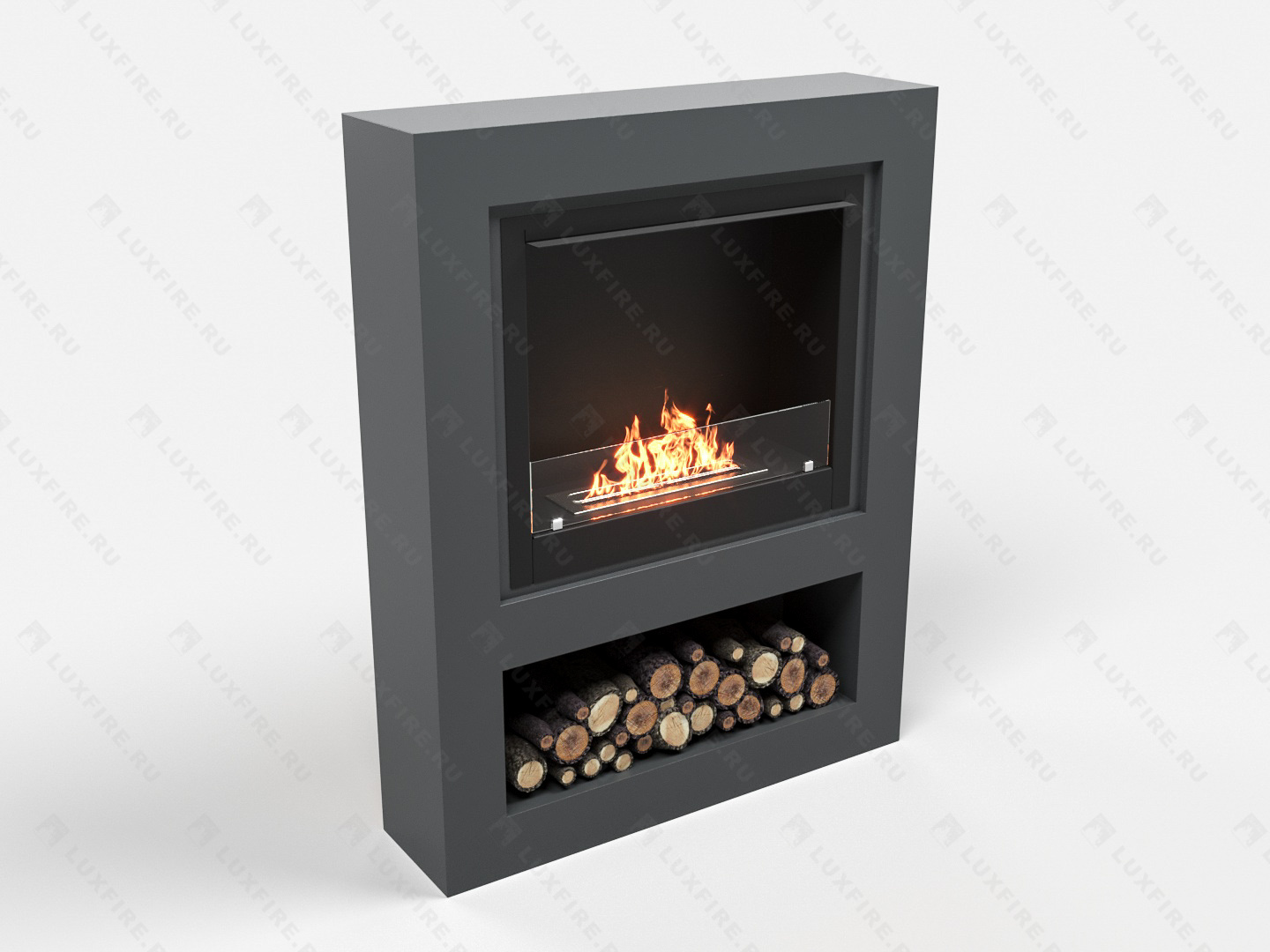 Биокамин Lux Fire с порталом Лукоморье 26, графит