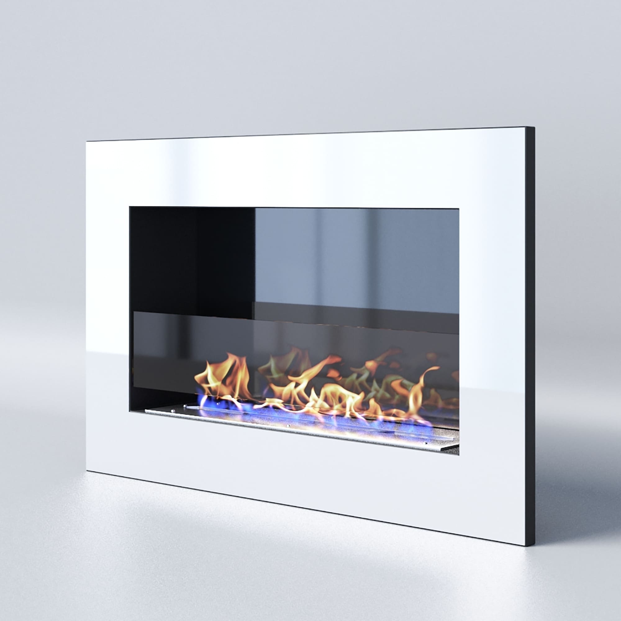 Биокамин "Русский огонь" Хай-тек 800V встраиваемый (высота 500мм.) с декоративным стеклом (стемалитом) по цене 34 100 руб.