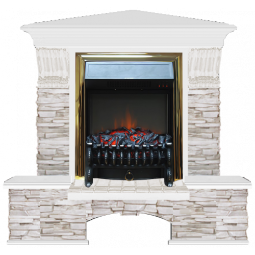 Бостон К Мисхор угловой (белый)+Fobos Brass