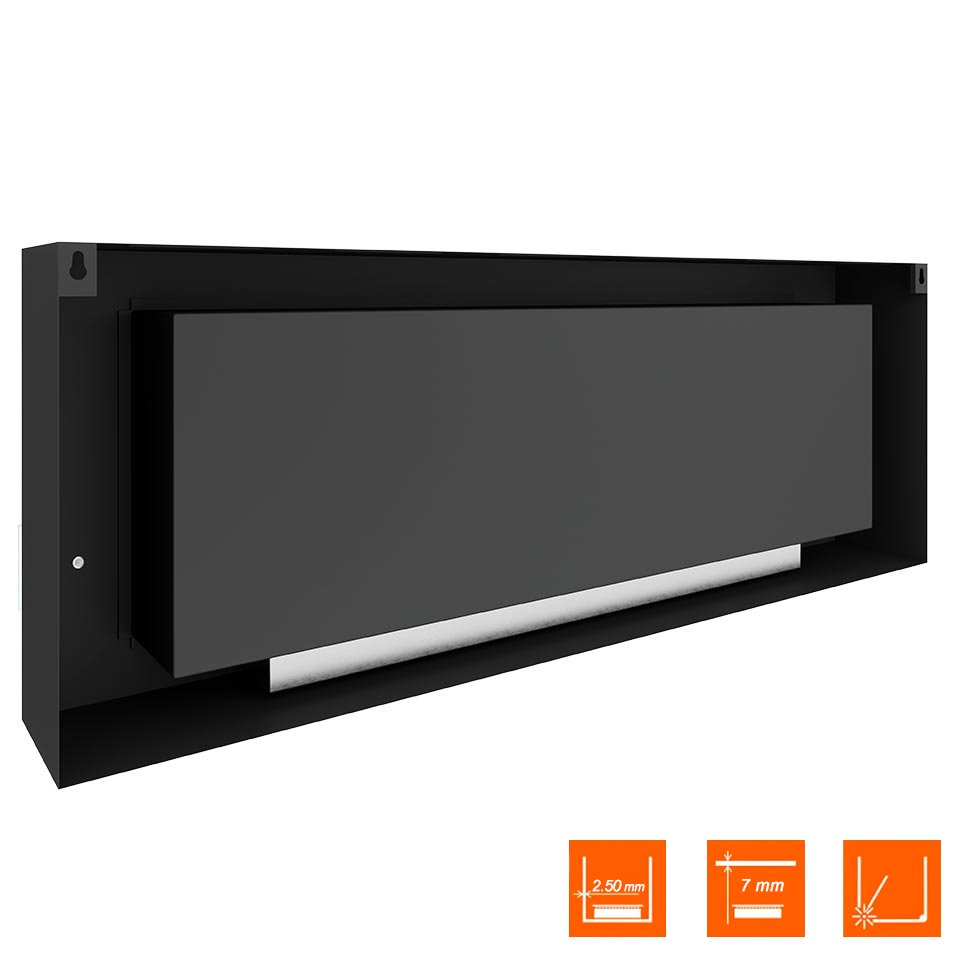 Биокамин SteelHeat WALL ONE 1200 LITE черный, стемалит по цене 47 250 руб.