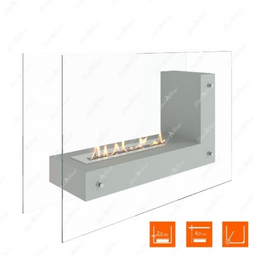 Биокамин напольный SteelHeat TETRISE 900 белый