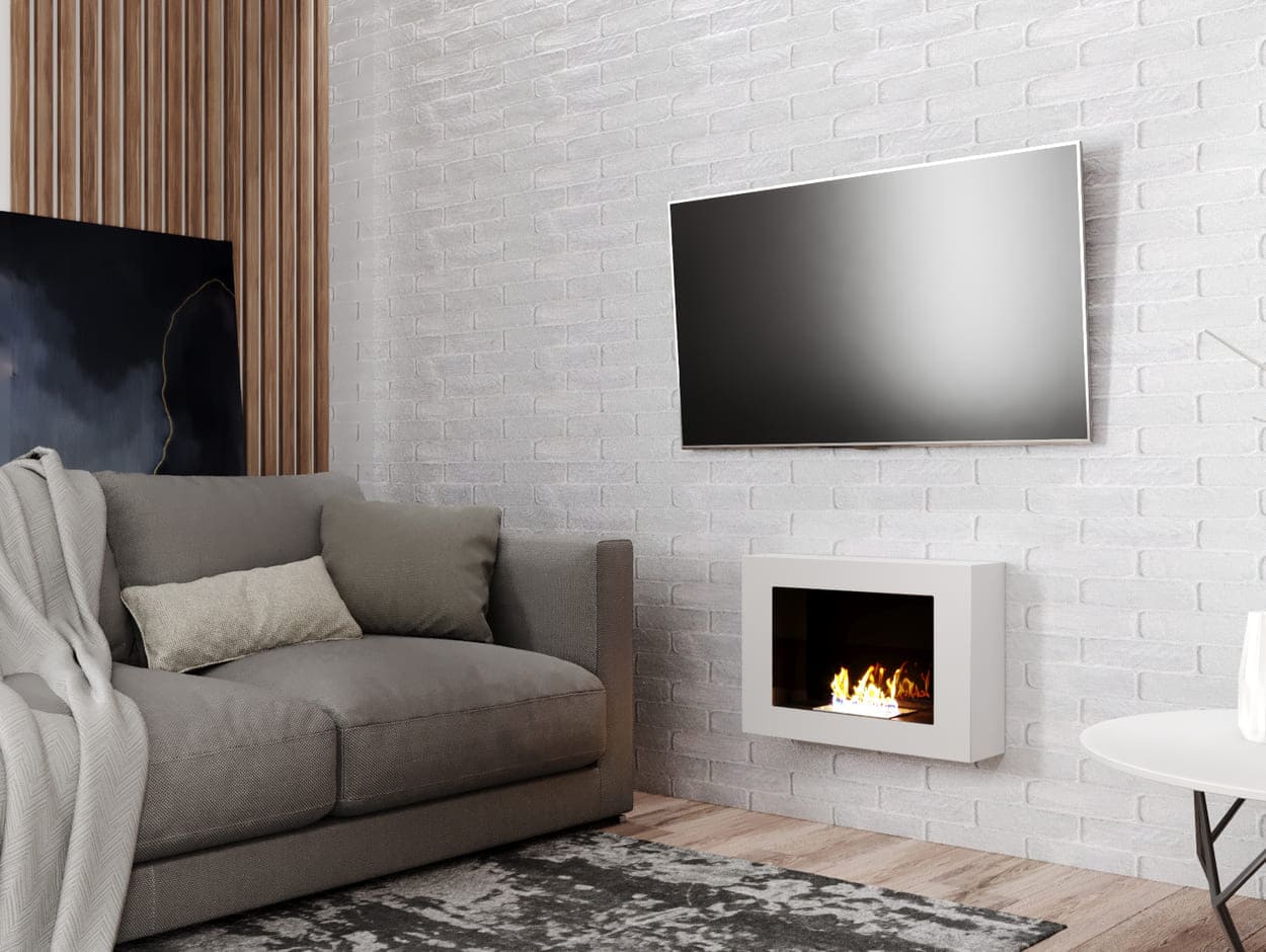 Биокамин "Русский огонь" Лайт Бланк 550N с защитным стеклом по цене 18 350 руб.