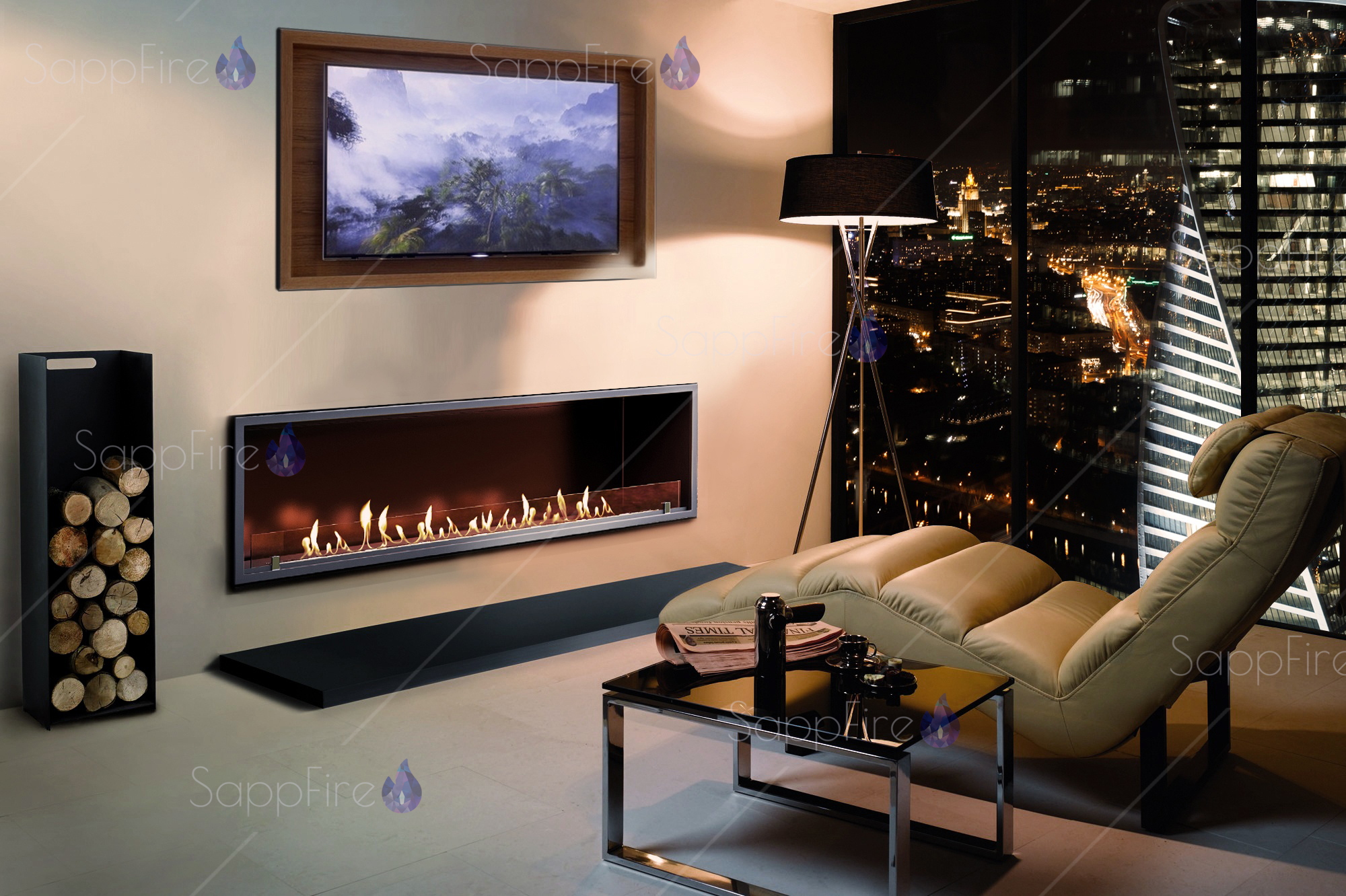 Встраиваемый очаг 800 SappFire по цене 33 350 руб.