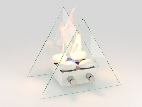 Настольный биокамин Lux Fire "Вулкан" M Белый