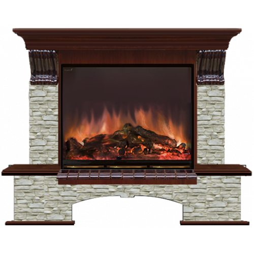 Бостон Грот однотонный (красное дерево)+Arte 28