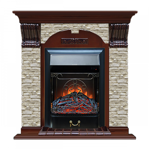 Арочный Грот однотонный (красное дерево)+Majestic Black