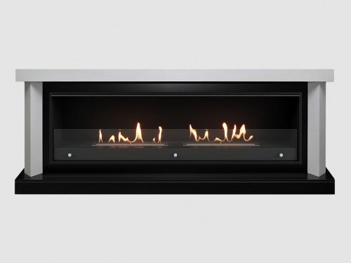 Каминный портал МДФ "VANCOUVER 1900" с биокамином Lux Fire "Фаер Бокс Вега-2" (белый)