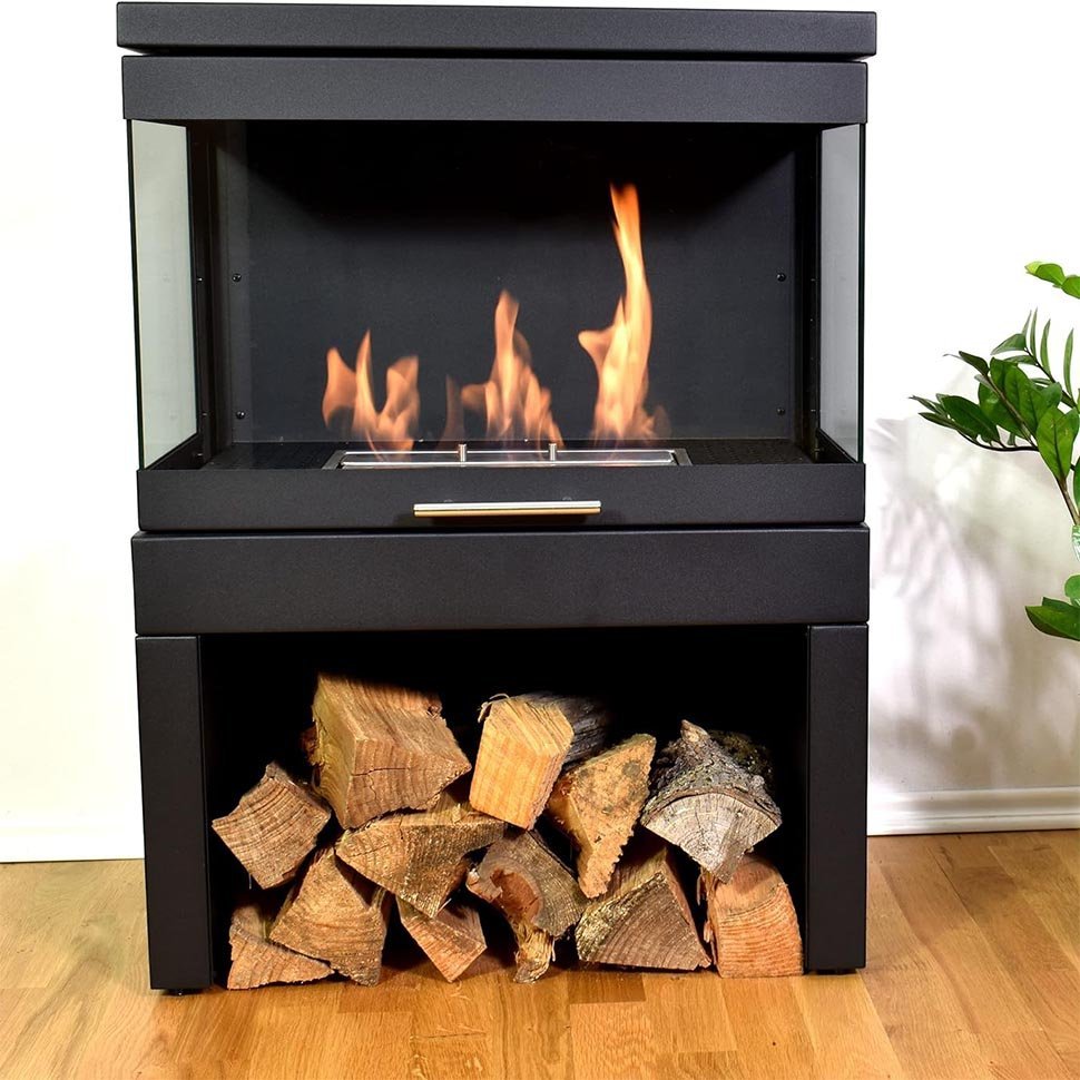 Напольный биокамин SteelHeat FAMILY черный по цене 142 000 руб.