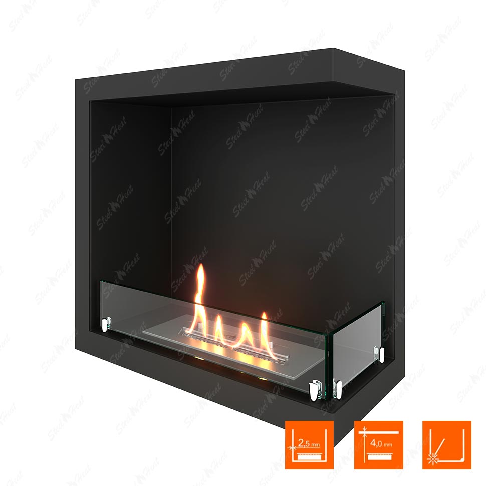 Биокамин угловой SteelHeat Leader 500 правый стекло + стемалит по цене 28 389 руб.