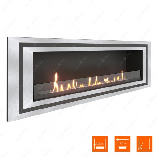 Биокамин SteelHeat LONG-D 1200 XL стекло