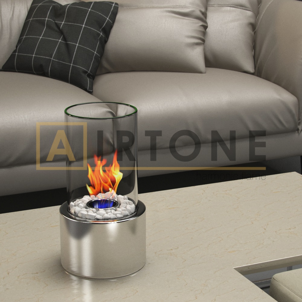 Биокамин настольный Airtone – Rond Steel по цене 8 000 руб.