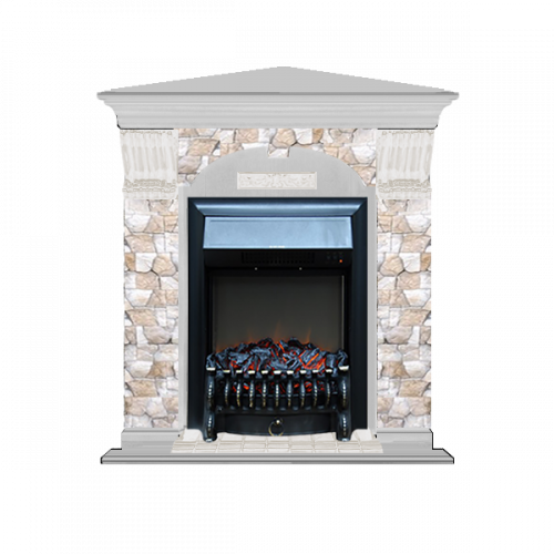 Арочный Арбат угловой (беленый дуб)+Fobos Black