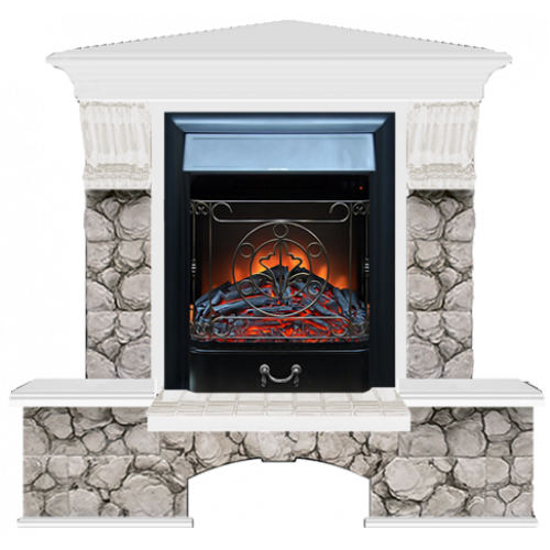 Бостон К Карелия угловой (белый)+Majestic Black