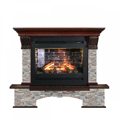 Бостон грот цветной (красное дерево)+Rumba 3D