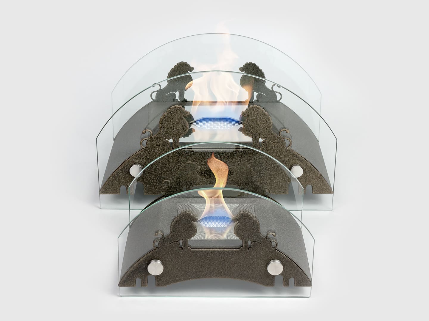 Настольный биокамин Lux Fire "Царский мост" M Бронза по цене 13 305 руб.