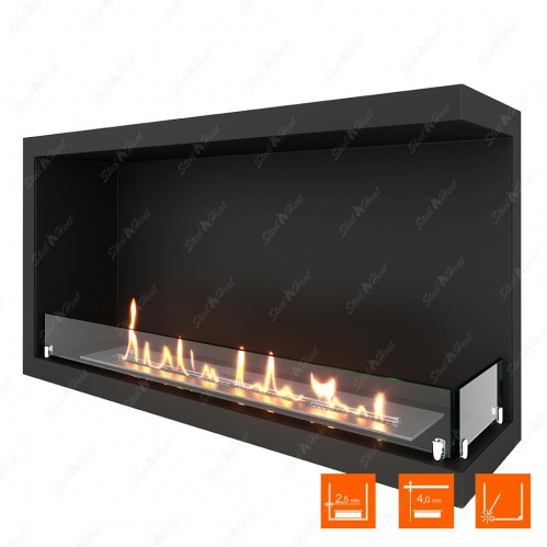 Биокамин угловой SteelHeat Leader 900 правый стекло