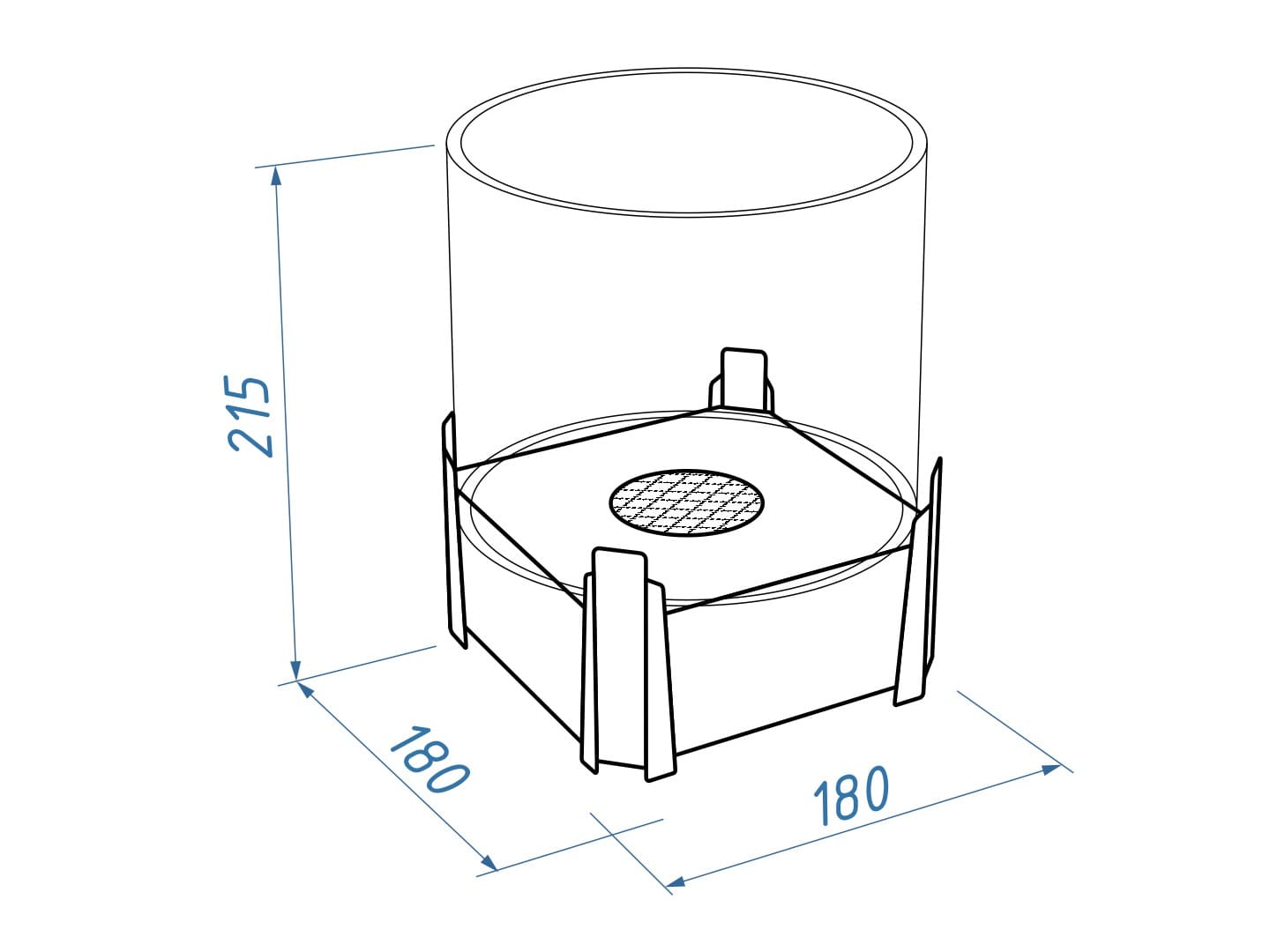 Биокамин настольный Lux Fire "ФСБ" М по цене 15 500 руб.