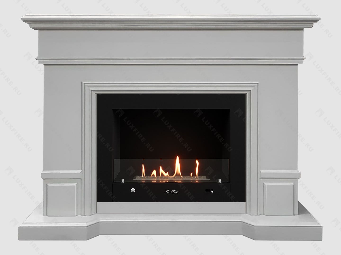 Каминный портал МДФ "Флоренция 1400" с биокамином Lux Fire "Фаер Бокс 3 - 33" (бежевый) по цене 117 800 руб.