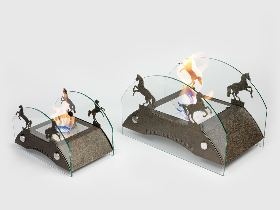 Настольный биокамин Lux Fire "Графский мост" S Бронза по цене 14 641 руб.