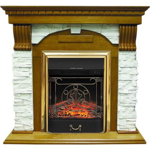 Dublin арочный сланец белый (дуб)+Majestic FX Brass