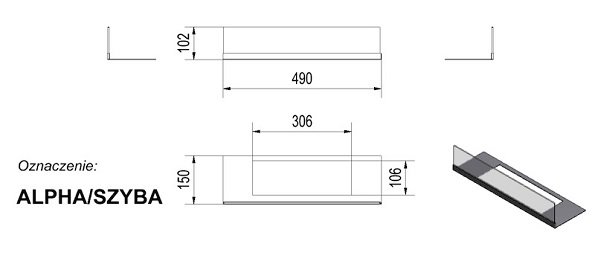 Стекло декоративное для биокамина ALPHA по цене €135
