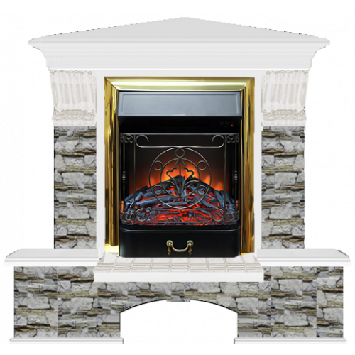 Бостон К Алтай угловой (белый)+Majestic Brass