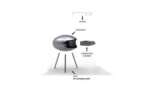 Напольный биокамин Cocoon Terra Black