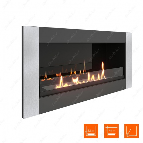 Биокамин SteelHeat ONE-V 800 стекло + стемалит