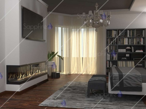 Встраиваемый торцевой очаг 1500 SappFire