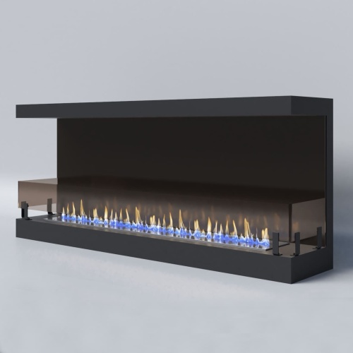 Биокамин "Русский огонь" Честер Фронт 1500 с защитным стеклом