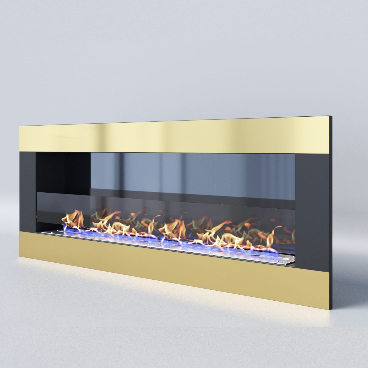 Биокамин "Русский огонь" Голд 1500V встраиваемый с защитным стеклом по цене 55 300 руб.