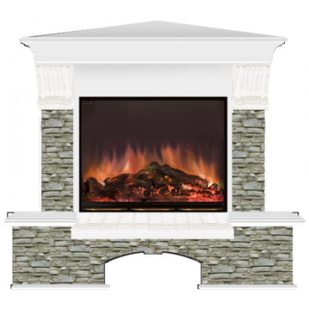 Бостон Грот однотонный угловой (белый)+Arte 23