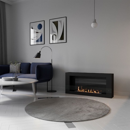 Биокамин SteelHeat WALL LONG 1200 черный по цене 42 420 руб.