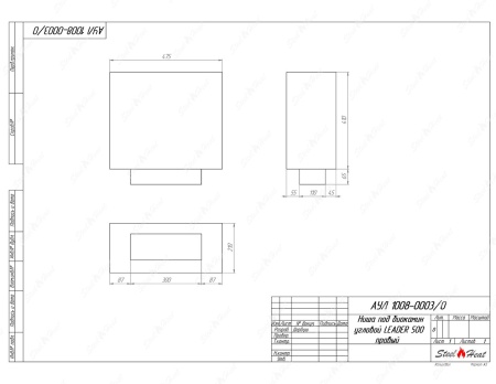 Биокамин угловой SteelHeat Leader 500 правый стекло + стемалит по цене 28 389 руб.
