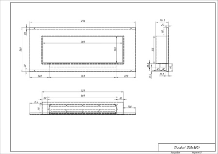 Биокамин "Русский огонь" Блонд 1200V встраиваемый по цене 29 300 руб.