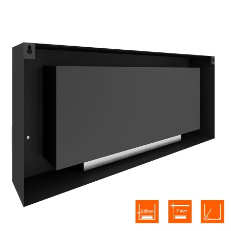 Биокамин SteelHeat WALL  LONG 1200 черный, стекло, стемалит по цене 59 640 руб.