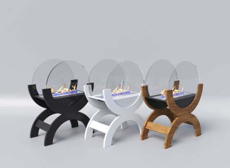 Биокамин напольный "Русский огонь" Санрайз макс белый по цене 29 900 руб.